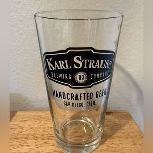 Karl Strauss Brewing Company Craft Beer pint glass Brewery Logo San Diego
